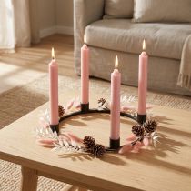 Article Bougies coniques bougies courtes roses pour boucle décorative Ø21/110mm 6 pcs