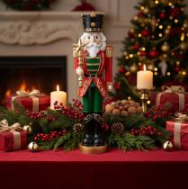 Article Casse-Noisette décoratif, figurine festive de Noël, 59 cm