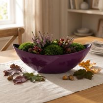 Article Bol décoratif bateau à plantes violet 38,5 cm × 12,5 cm × 13 cm