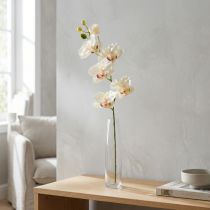 Article Orchidée Phalaenopsis artificielle 6 fleurs rose crème 70cm