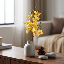 Article Petite orchidée Phalaenopsis artificielle jaune 30cm