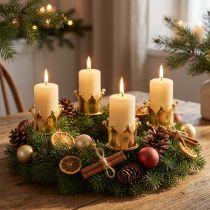 Article Bougeoir couronne or 4 pcs
