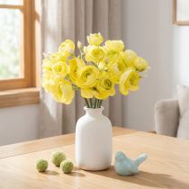 Article Bouquet de renoncules artificielles pour la décoration printanière de la maison, 32 cm, 5 pièces