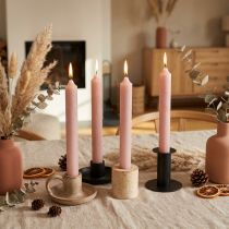 Article Bougies coniques roses, style bohème, Ø21/170 mm, lot de 6