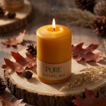 Article Bougie pilier Bougies Wenzel Bougies PURE Miel de stéarine 90x60mm