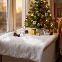 Article Couverture de neige déco tapis de neige artificielle tapis de neige blanc 200×50cm