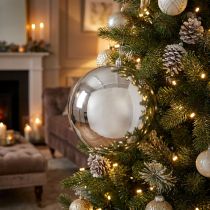 Article Boule de Noël en plastique moyenne Ø20cm argent
