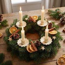 Article Bougeoir conique à coller Ø7cm crème 4pcs