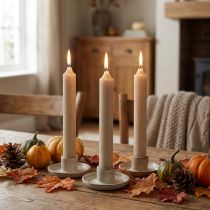 Article Bougies coniques bougies courtes marron décoration d'automne Ø21/110mm 6 pcs