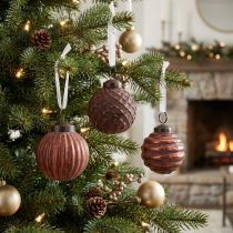 Article Décorations pour sapin de Noël décorations de Noël vintage verre Ø5cm 9pcs