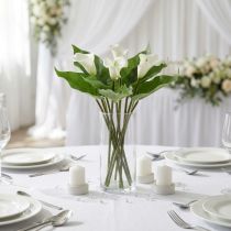 Article Calla Lily Kalla Fleurs Artificielles Fleurs Exotiques Blanches 34cm