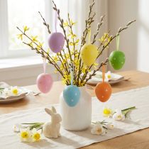 Article Oeufs de Pâques à suspendre oeufs en plastique 6,5x10cm 6 pcs