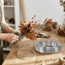 Article Fil d'aluminium argenté, fil décoratif, 1,5 mm, 1000 g pour bijoux, art floral et projets de bricolage