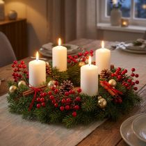 Article Branches de Baies Rouge Vif – Idéales pour les Décorations Festives, 30cm – Lot de 6