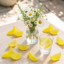 Article Décoration de table estivale : tranches de citron artificielles, 24 pièces