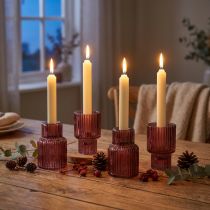 Article Bougeoir bougeoir en verre en Berry H8cm 4 pcs
