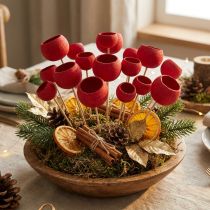 Article Coupe Cloche sur bâton Mix Rouge 15 pcs