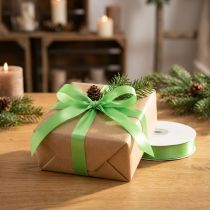 Article Ruban cadeau et décoration 15 mm x 50 m vert clair