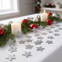 Article Star Glitter 1,5cm à saupoudrer argent 144pcs