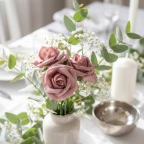 Article Rose en mousse Ø3,5cm vieux rose 48 pcs