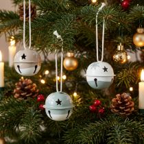 Article Cloches décoratives en métal Noël menthe et beige Ø3cm – Lot de 16