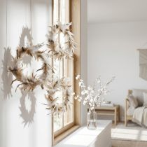 Article Guirlande de plumes déco plumes décoration fenêtre nature Ø20cm 3pcs