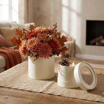 Article Jardinière ronde carton crème Ø10/12cm lot de 2