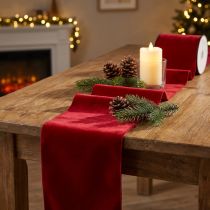 Article Ruban de table ruban velours rouge 100mm 8m