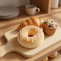 Article Donut décoratif, réplique détaillée, d'un réalisme saisissant, pour boulangeries et cafés, 8 cm