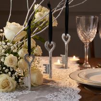 Article Clés décoratives en argent pour mariages, fêtes et fenêtres - Lot de 6 (4x11cm)