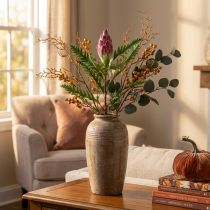 Article Artichaut Artichaut Rose Plantes Artificielles Déco Automne H68cm