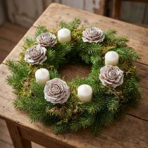 Article Cônes de cèdre coupés en cèdre rose rose 4-6cm blanc/naturel 50 pièces
