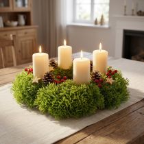 Article Mousse décorative artificielle verte – coussin de mousse 10/12/14cm 3 pcs