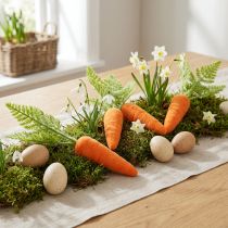 Article Carotte déco carottes floquées orange vert H23cm 8 pcs