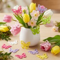 Article Papillons en feutre colorés – Papillons décoratifs de printemps 6 couleurs 4cm 72 pcs
