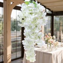 Article Branche de fleur de cerisier à 5 branches blanche artificielle 75cm