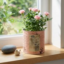 Article Pot de fleurs décoratif en métal saumon Ø15,5 cm H15 cm