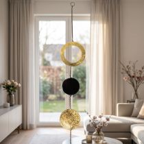 Article Cercles et disques décoratifs suspendus pour fenêtres, style moderne pour tous les intérieurs, 80 cm