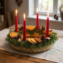 Article Couronne de paille, base de 35 cm, lot de 2, couronne de porte, couronne de l'Avent