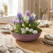Article Élégant bol en plastique violet 37x10,5 cm - polyvalent pour la décoration - 3 pièces