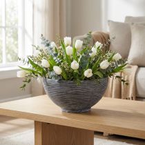 Article Bol décoratif rond pour plantes gris noir Ø40cm H19,5cm