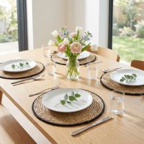 Article Set de table rond en jonc, Ø35cm, lot de 4