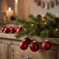 Article Mini boules de Noël verre rouge mat brillant Ø3cm 22 pcs
