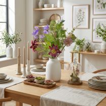 Article Bouquet de fleurs artificielles aux fleurs colorées, agencé avec art pour une décoration élégante, 60 cm