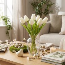 Article Tulipe artificielle, décoration réaliste, fleur artificielle durable pour la maison, 21 cm, lot de 6