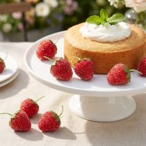 Article Fraises artificielles décoratives pour intérieurs élégants et fêtes, 4 cm, lot de 24.