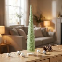 Article Sapin de Noël artificiel, sapin décoratif sur socle en bois, 60 cm