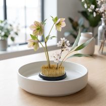 Article Pique-fleurs Kenzan rond pour ikebana Métal argenté Laiton Ø5cm