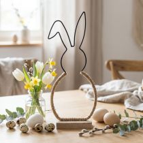 Article Décoration de table lapin de Pâques fil de Pâques décoration bohème lapin 32cm