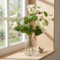 Article Pois de senteur artificiels, fleurs de jardin, blancs, 85 cm